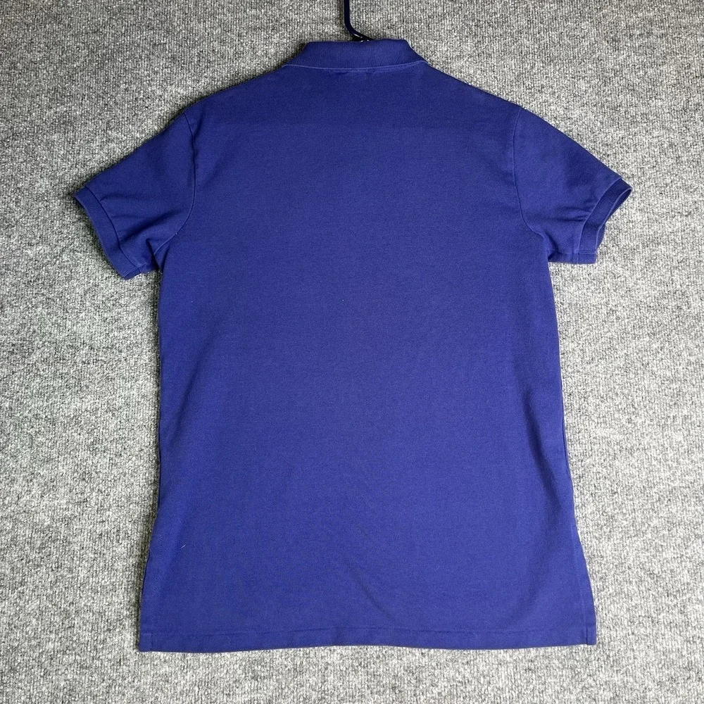 Vintage Polo Ralph Lauren Polo Shirt Mens M Custom Fit Blue Big Pony Cotton